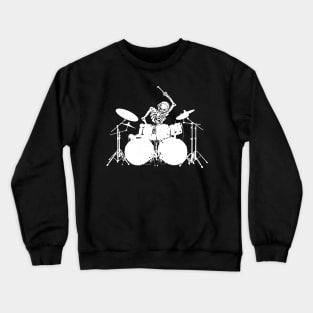 Skeleton On Drums Crewneck Sweatshirt